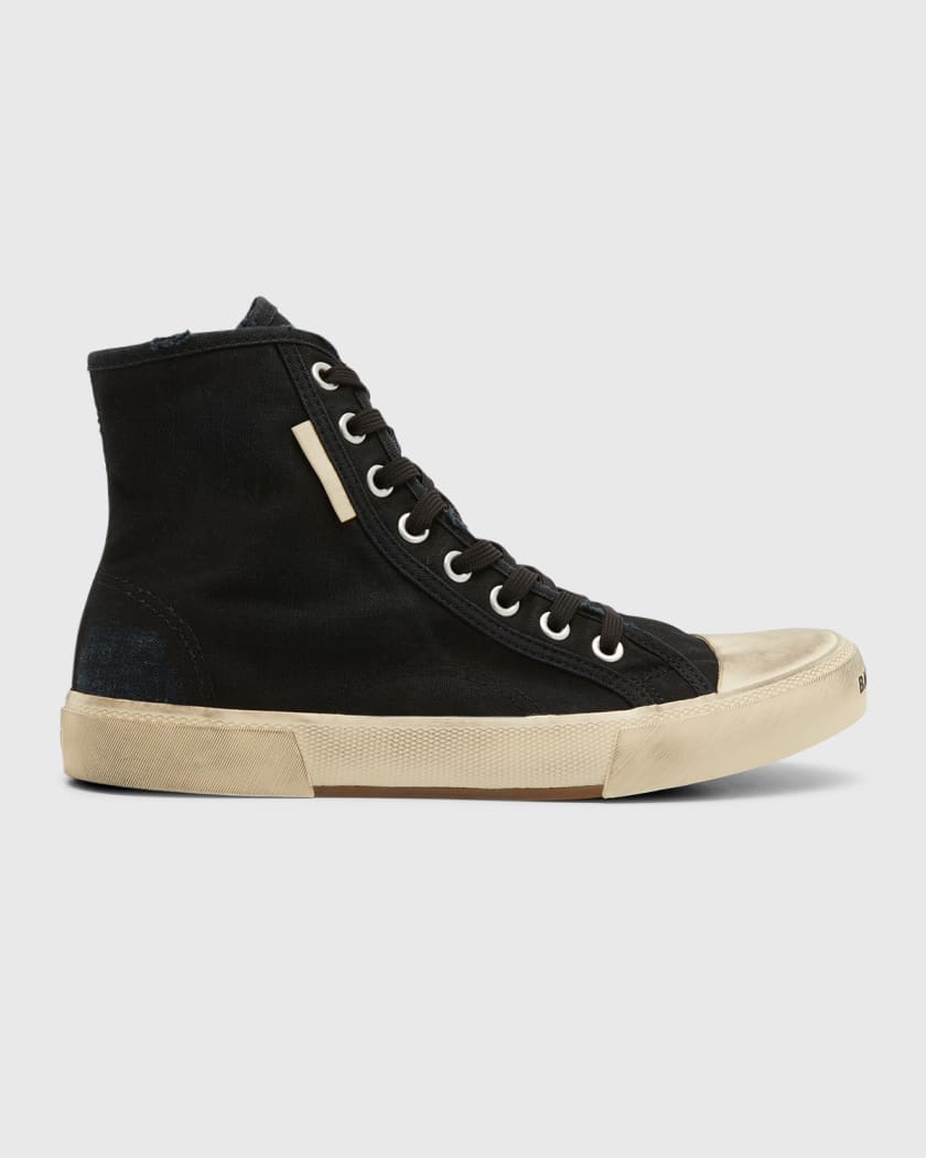 Distressed canvas sneakers sale