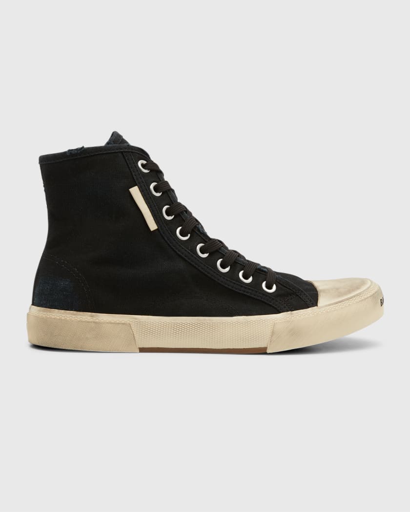 Canvas Chunky High-Top Sneakers - Sand