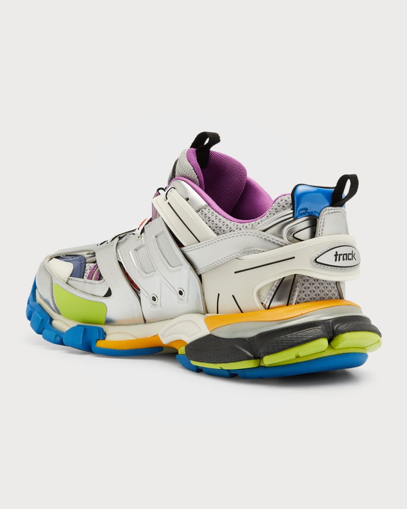 Balenciaga Men's Track Multicolor Caged Mesh Sneakers | Neiman Marcus
