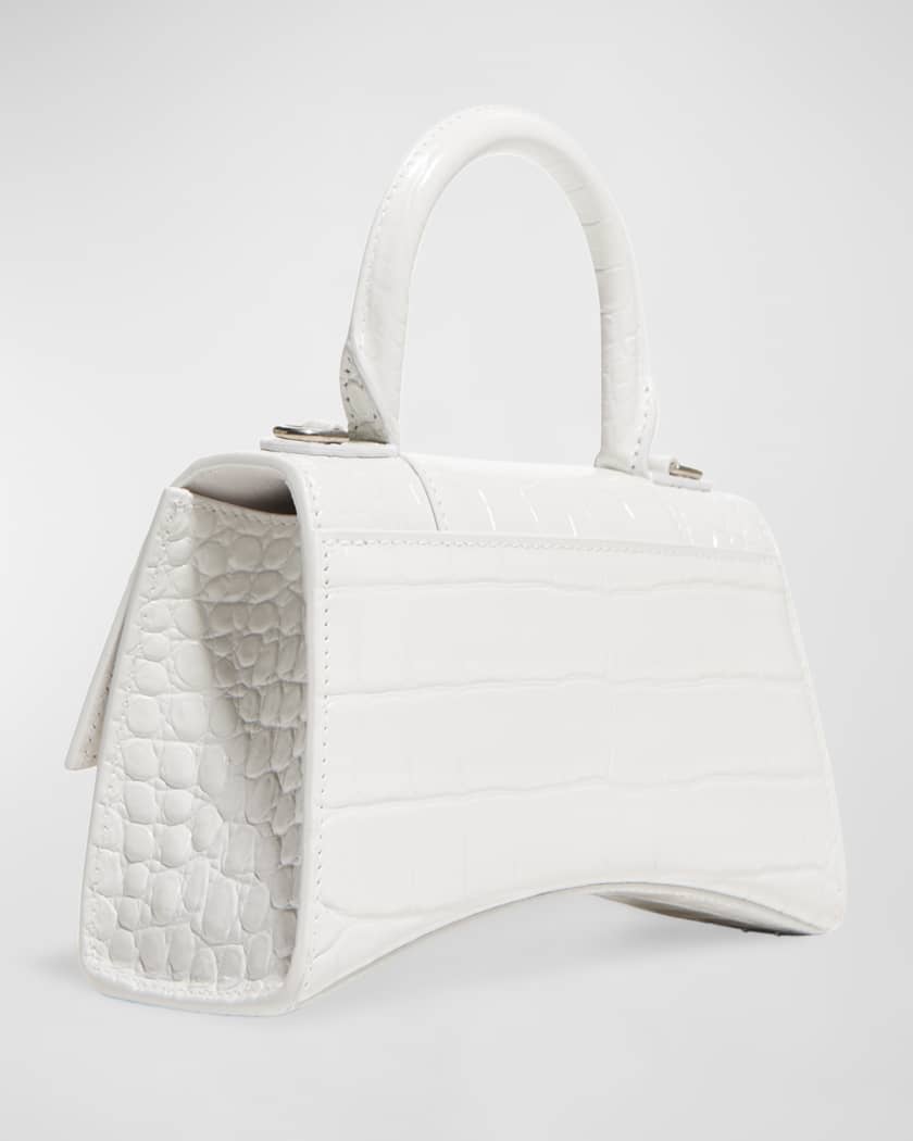 Balenciaga Small Hourglass crocodile-effect Tote Bag - Grey