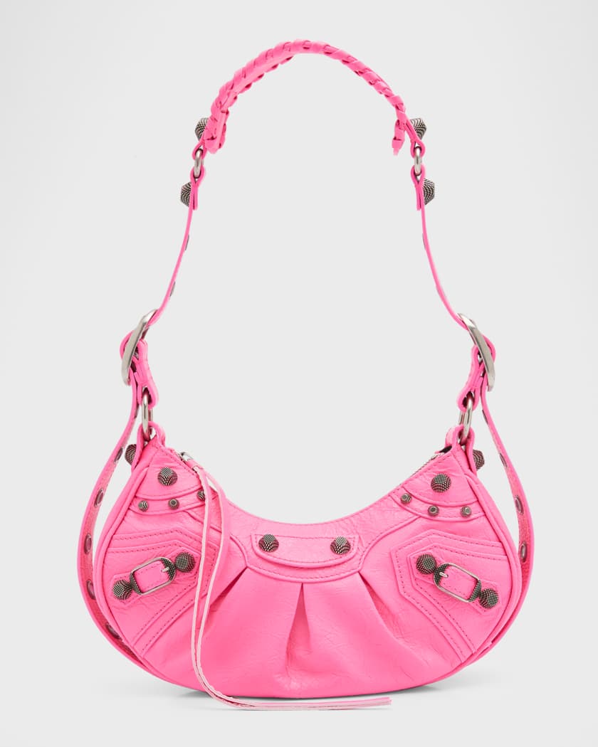 Le Cagole Heart Mini Leather Crossbody Bag in Pink - Balenciaga