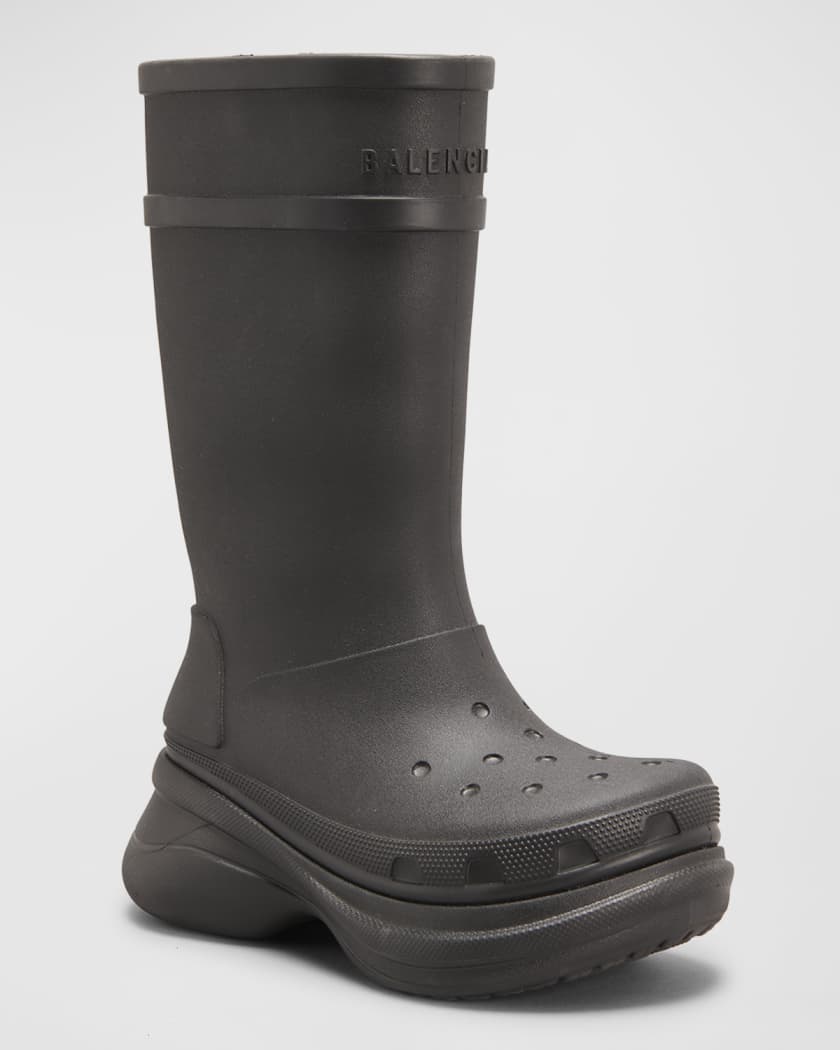 Balenciaga x Croc Rubber Rain Boots Neiman Marcus