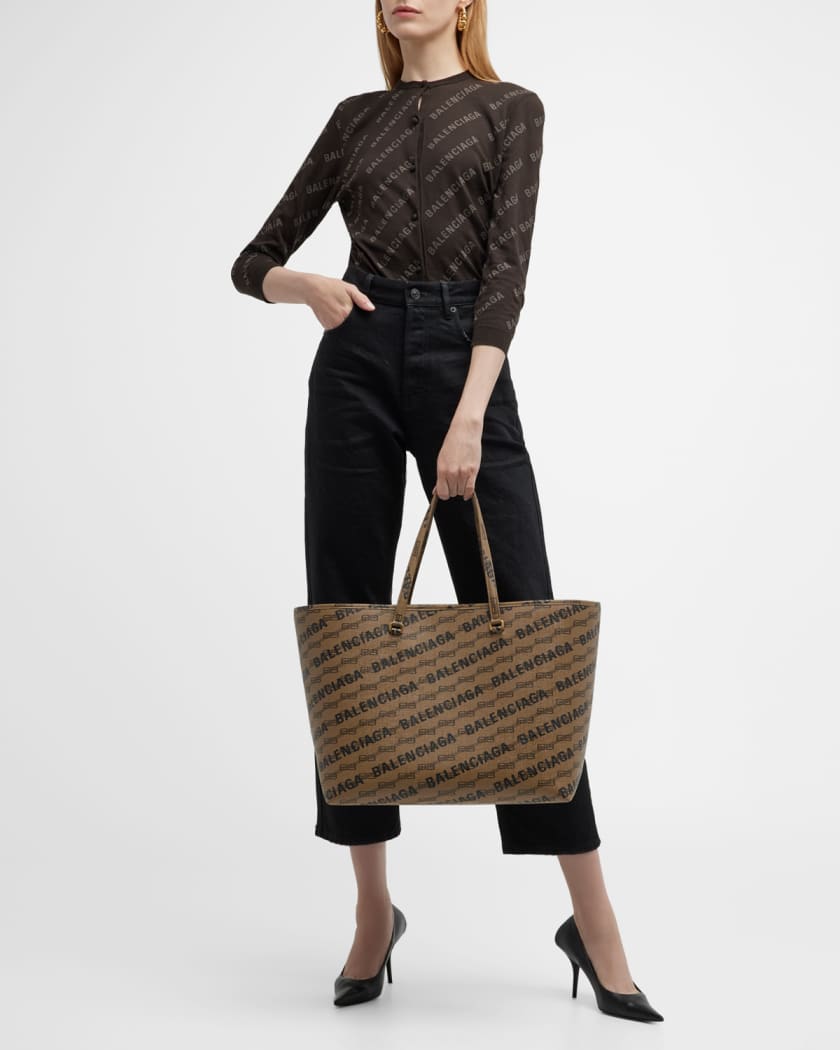 Signature BB Monogram Canvas Tote Bag