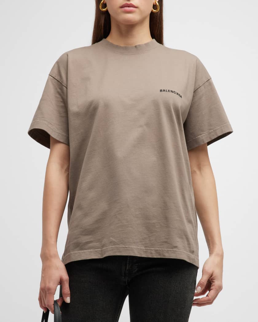 Balenciaga Logo Vintage Jersey T-Shirt | Neiman Marcus