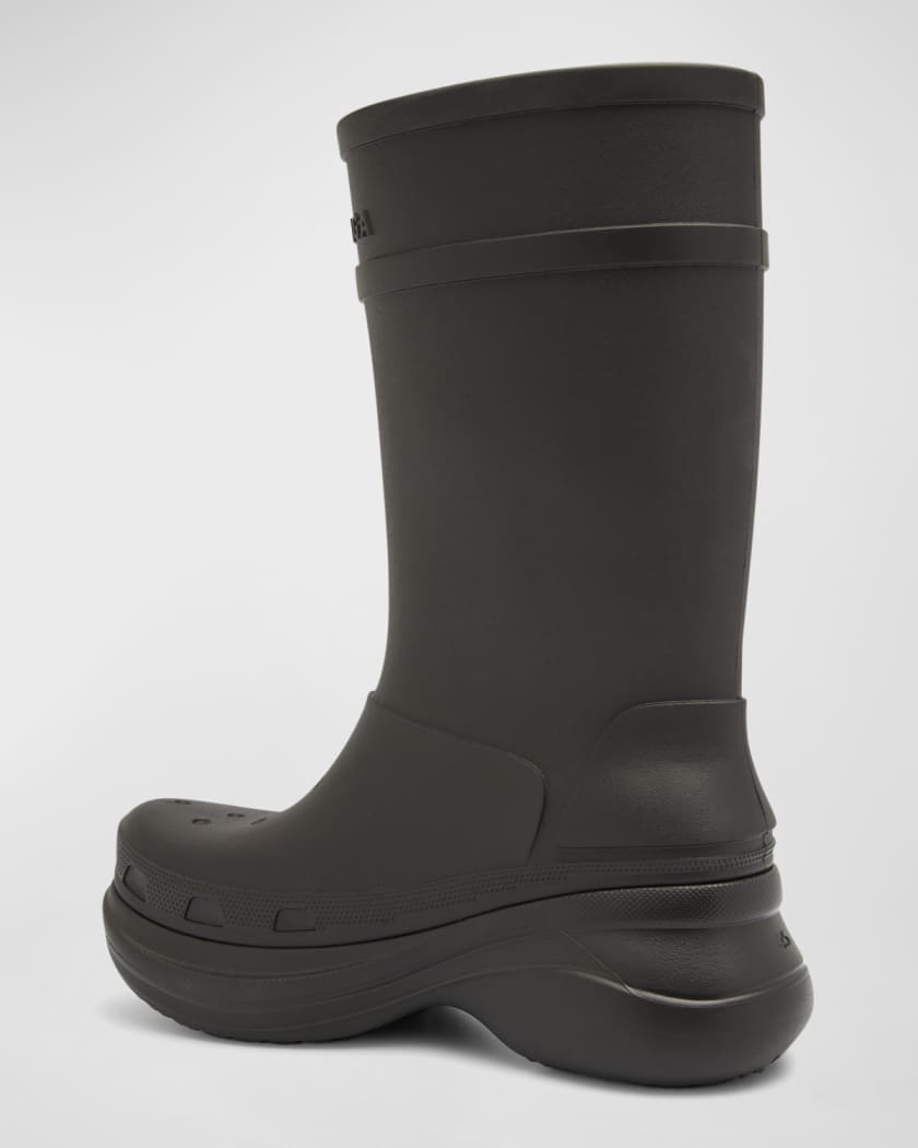 Balenciaga x Crocs™ Men's Tonal Rubber Rain Boots | Neiman