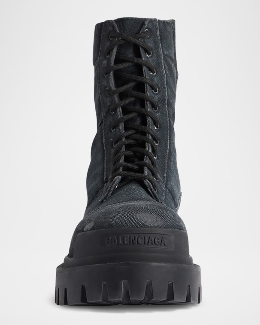 Men's Strike Bootie Lace-Up Canvas Ankle Boots