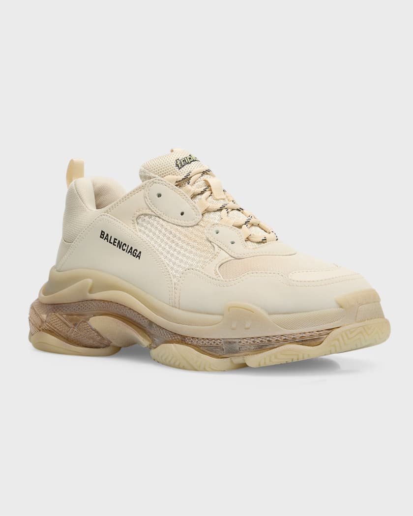 Balenciaga Men's Triple S Sneaker Clear Sole | Neiman Marcus