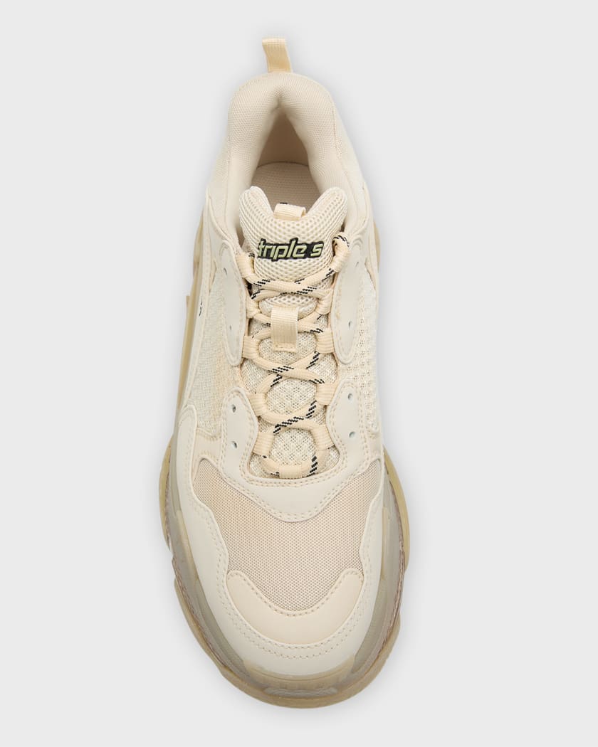 Men's Triple S Clear Sole Sneaker in White