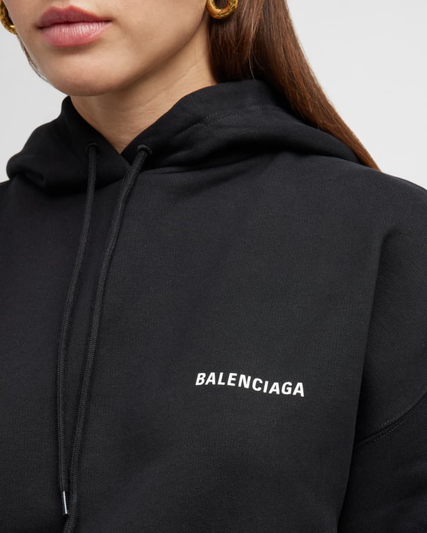Balenciaga Logo Medium Fit Hoodie | Neiman Marcus