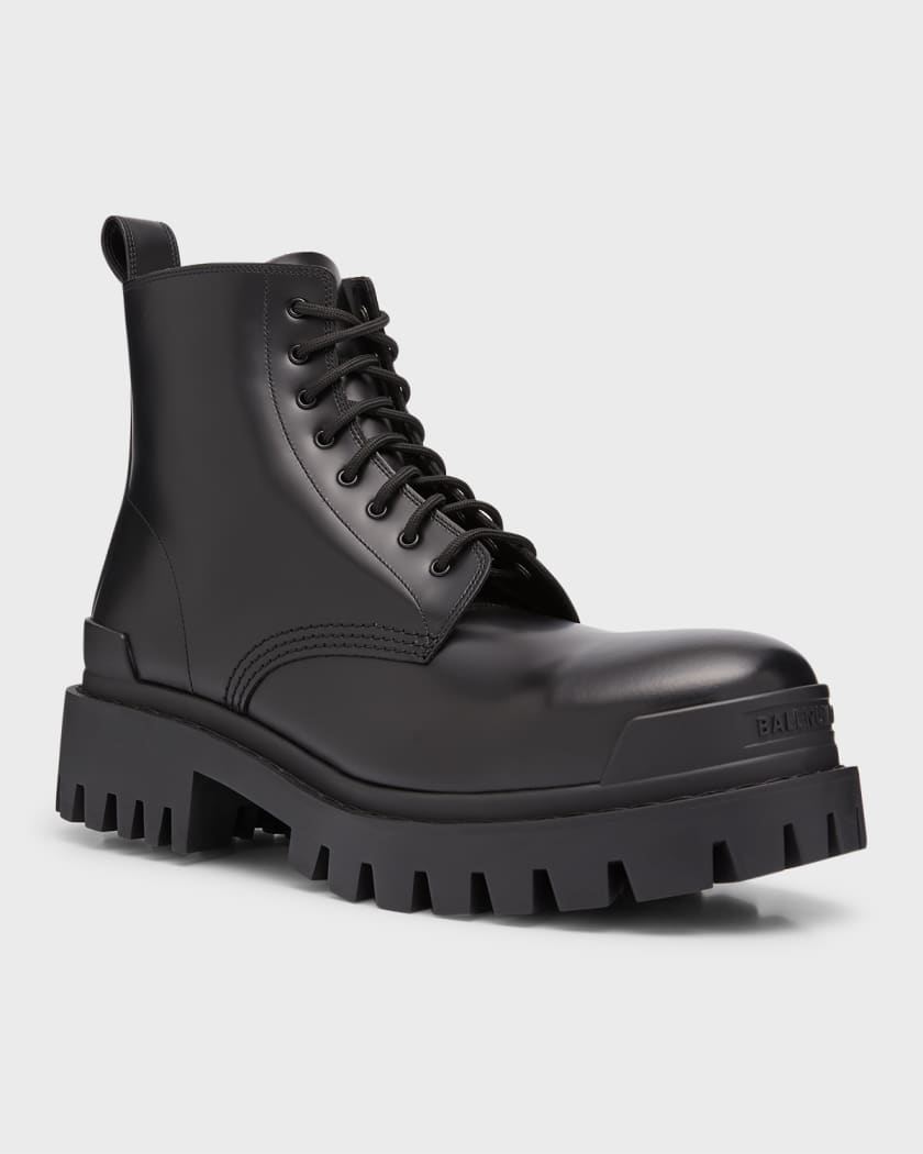 Balenciaga Black & Red Strike Boots