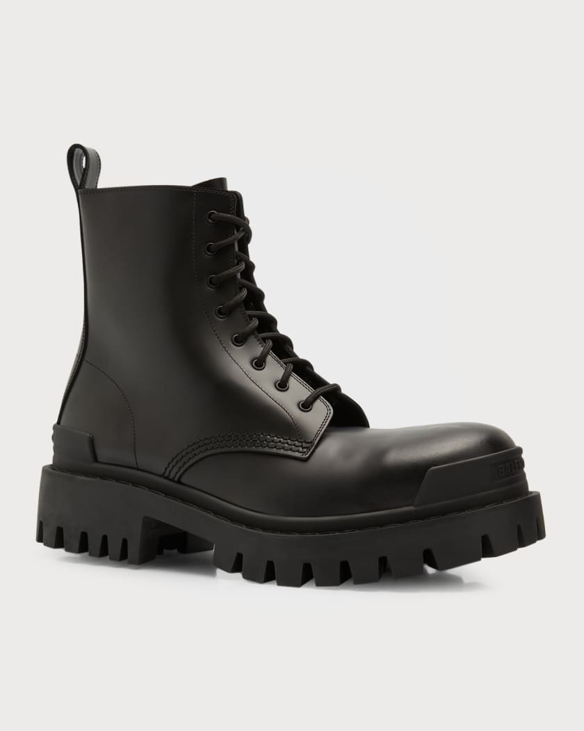 Strike Calfskin Lug Sole Combat Boots