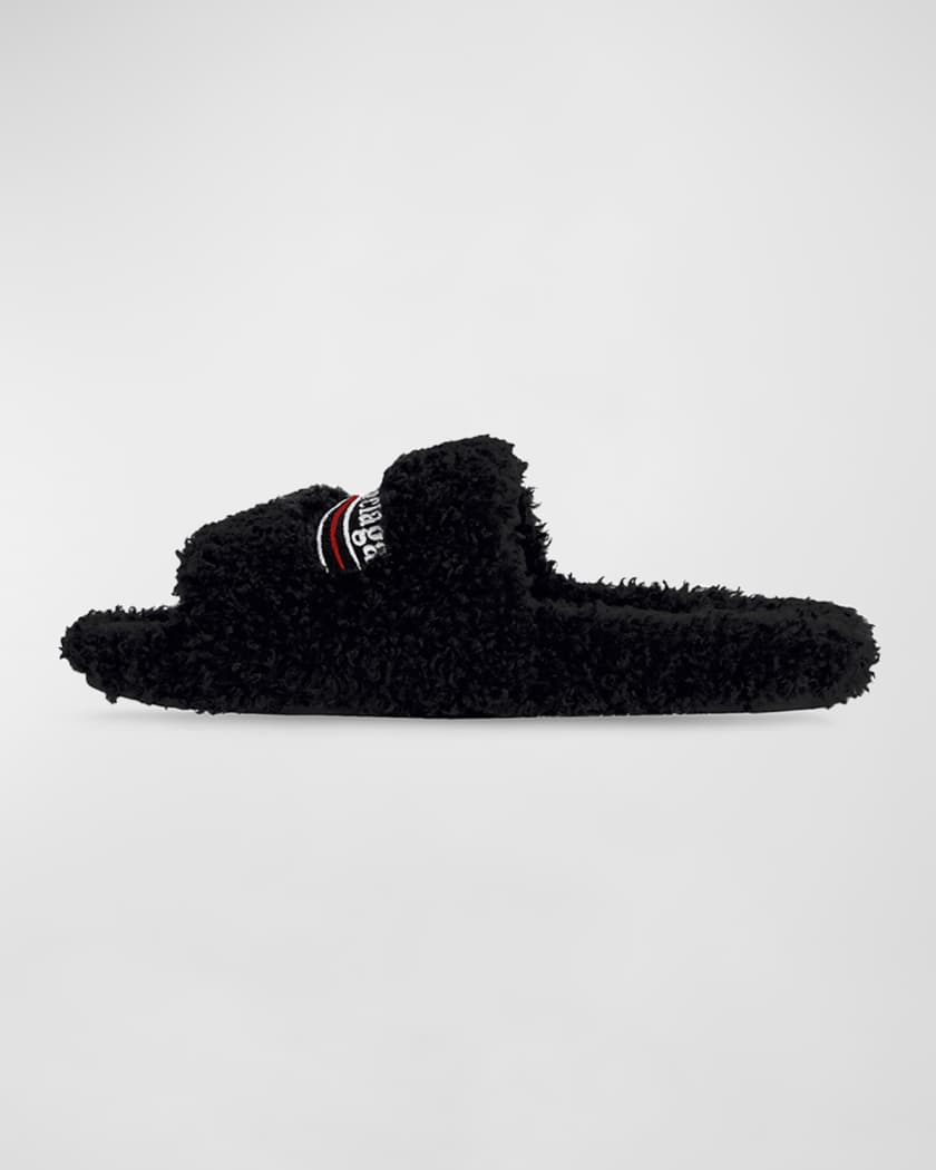 Balenciaga faux fur slides hotsell