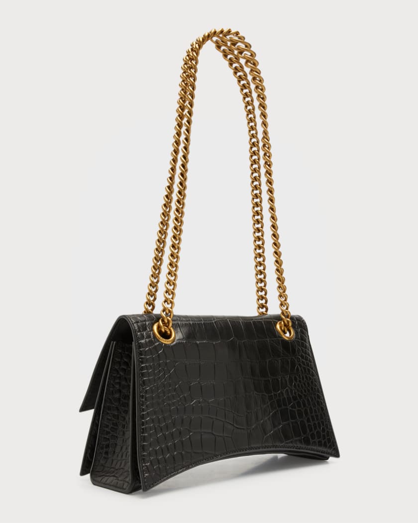 crush medium chain bag crocodile embossed