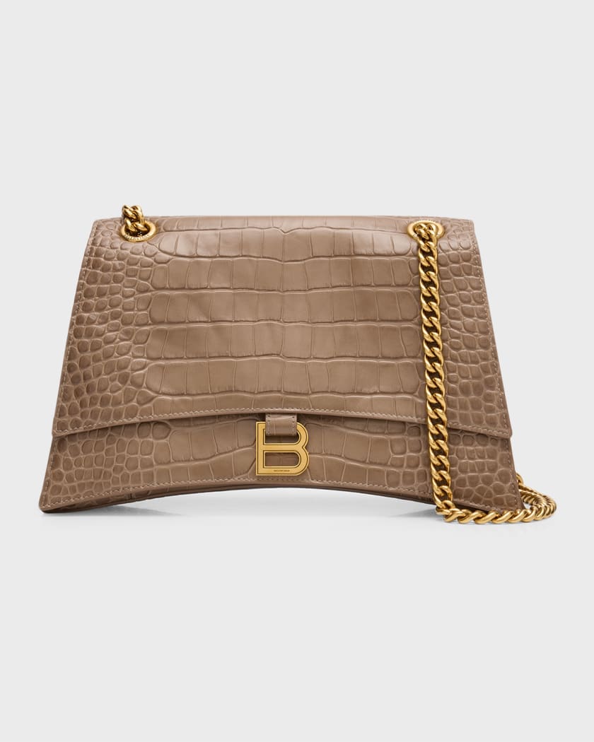 Balenciaga Crush Medium Quilted Chain Shoulder Bag