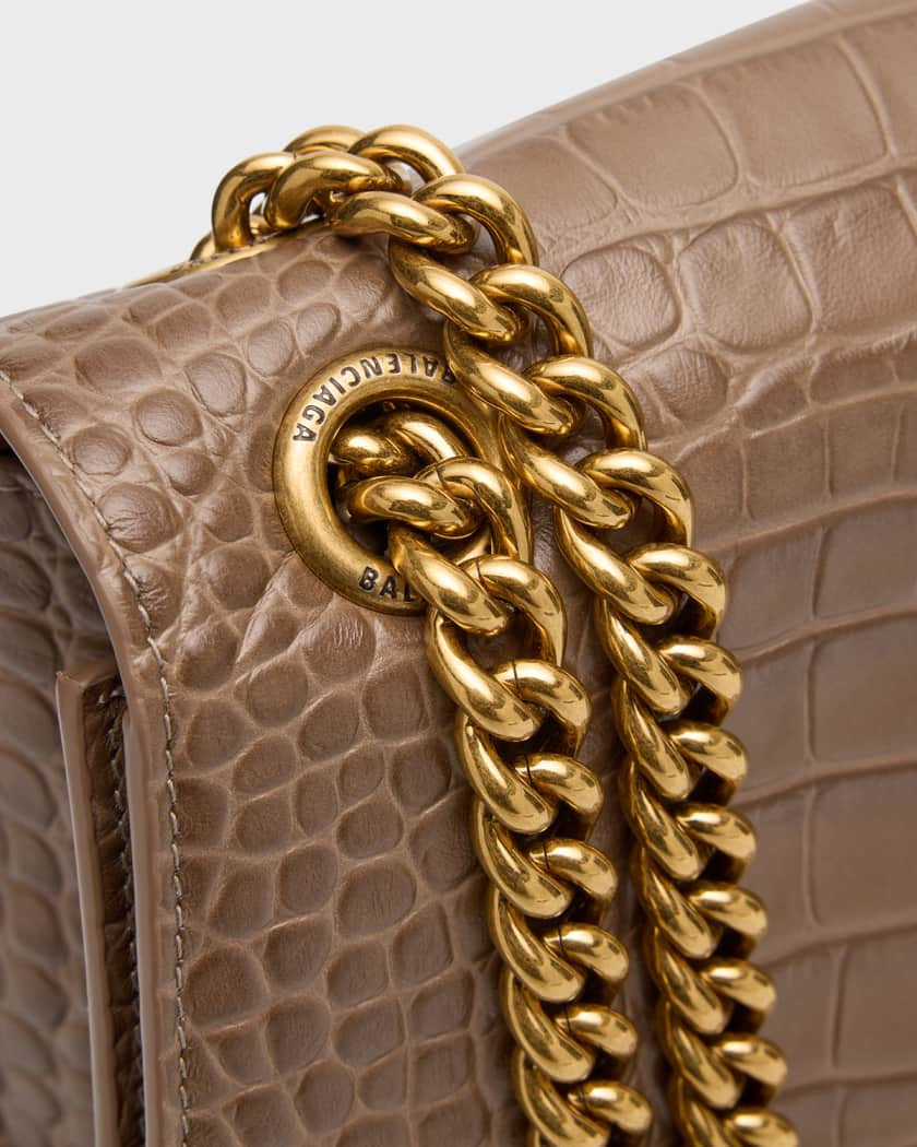 crush medium chain bag crocodile embossed