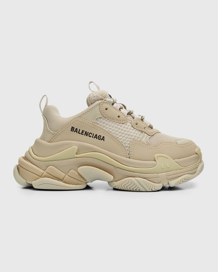 Balenciaga Triple S Leather and Mesh Sneakers