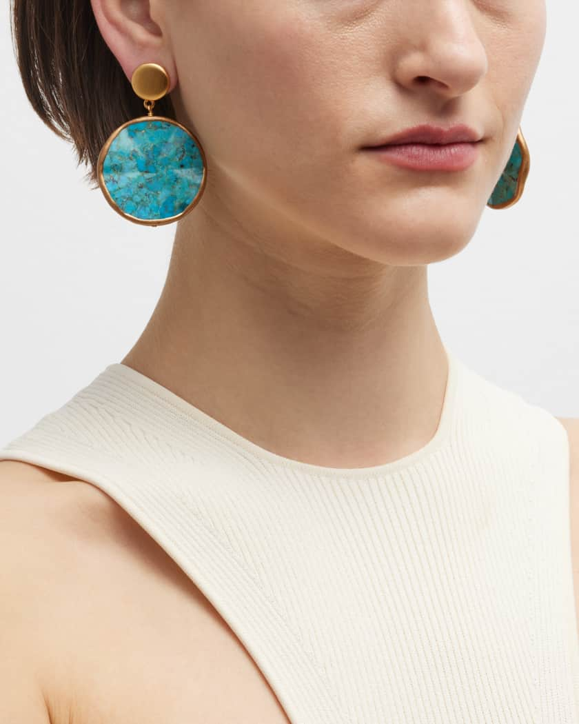 NEST Jewelry Turquoise Wave Statement Drop Earrings