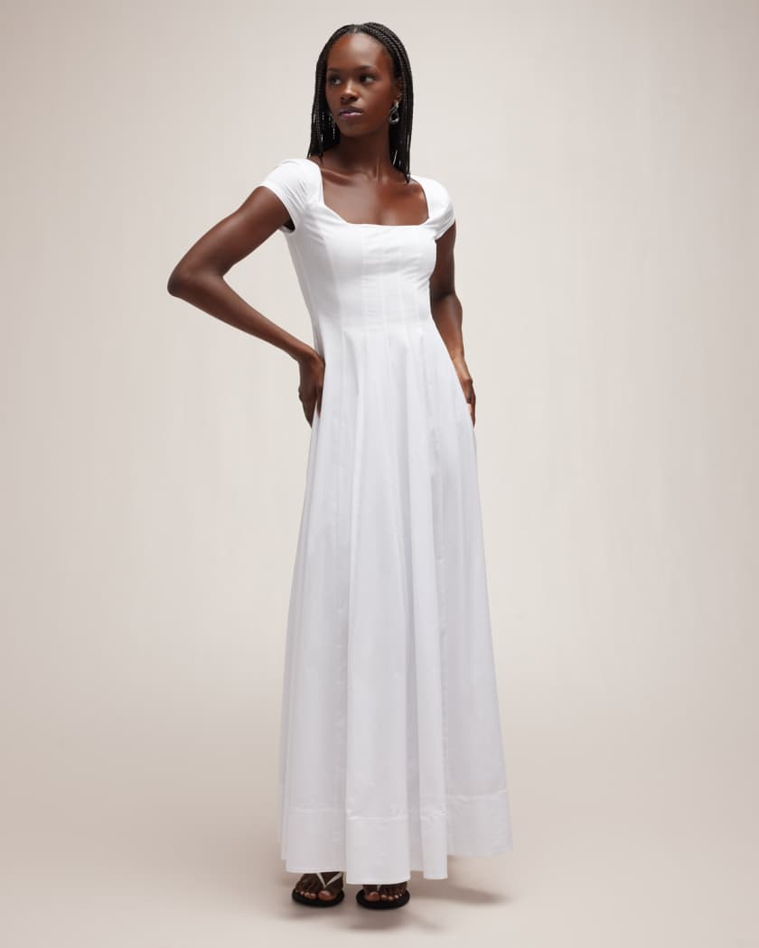 waardigheid zeemijl Stam Staud Wells Short-Sleeve Cotton Maxi Dress | Neiman Marcus