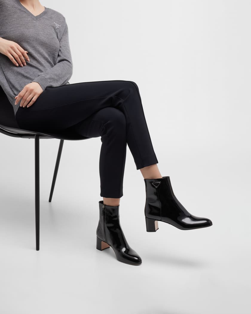 Prada leather ankle best sale boots
