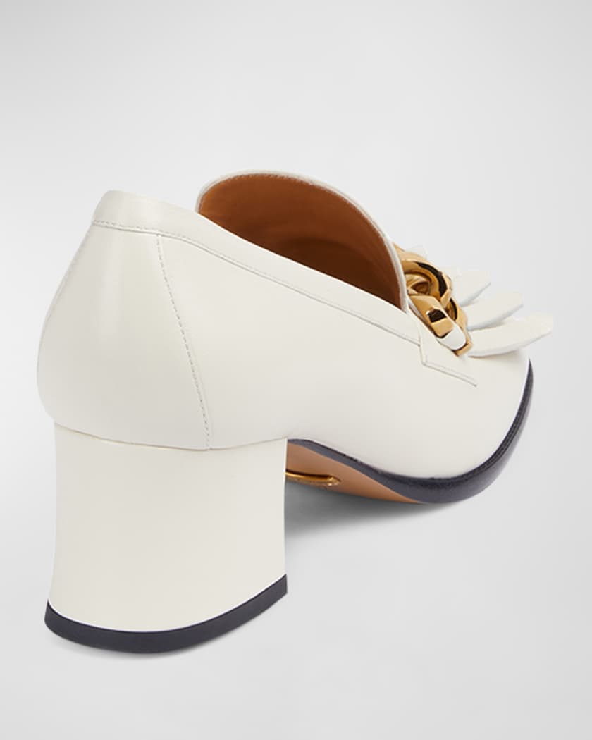 Gucci marmont kiltie loafer pump top