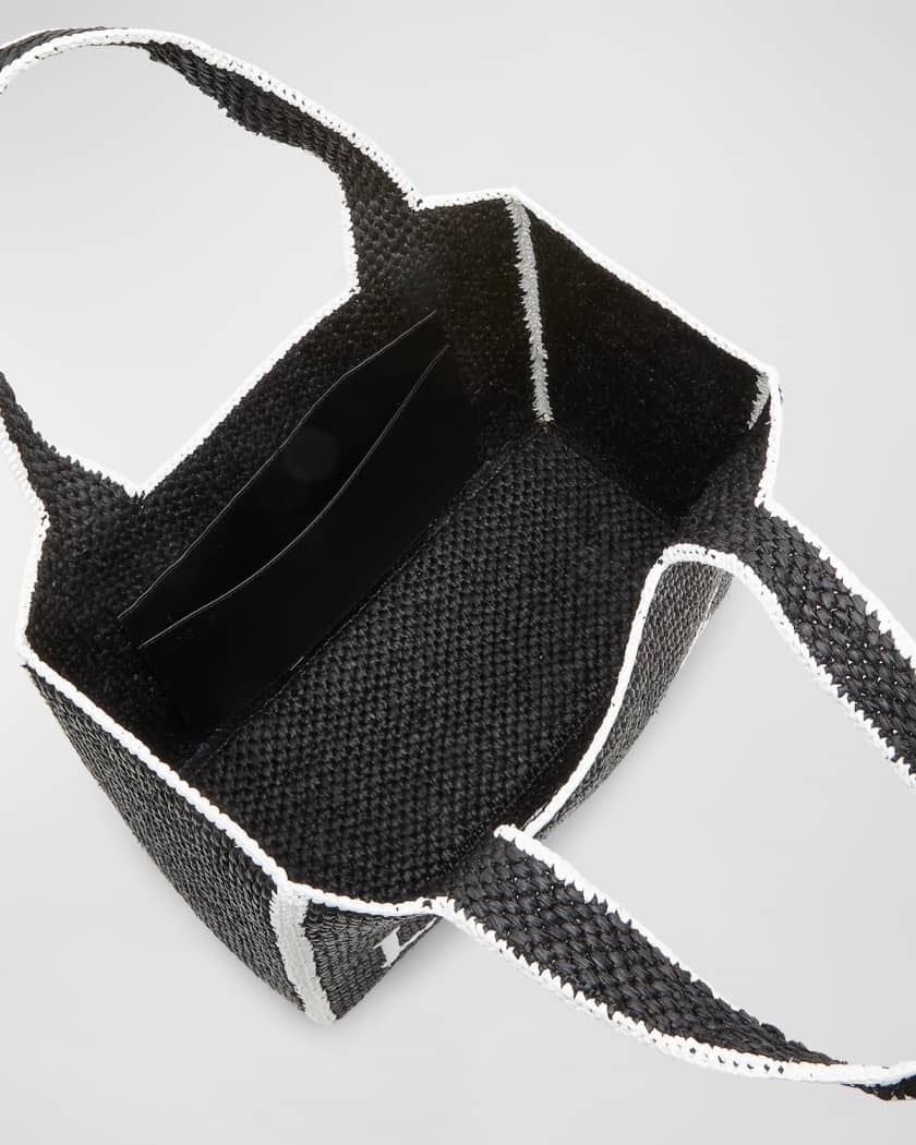 x Paula’s Ibiza Font Logo Large Tote Bag in Raffia