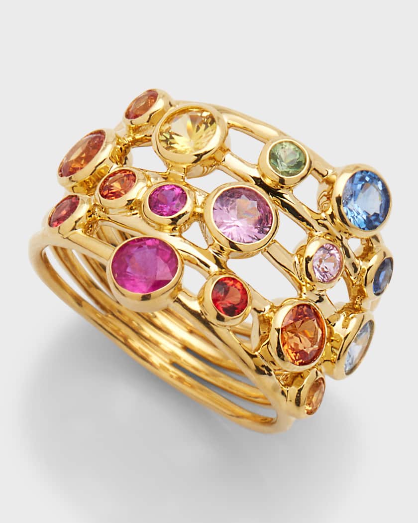 18kt gold Lollipop all-stone ring