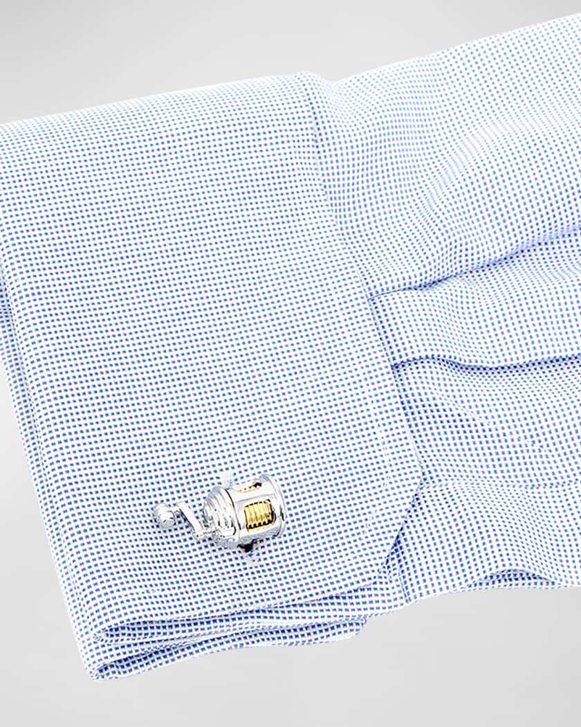 Men's Two-Tone Fishing Reel Cufflinks