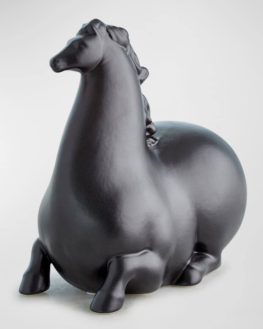 Libertino Horse Sculpture - Matte Black 