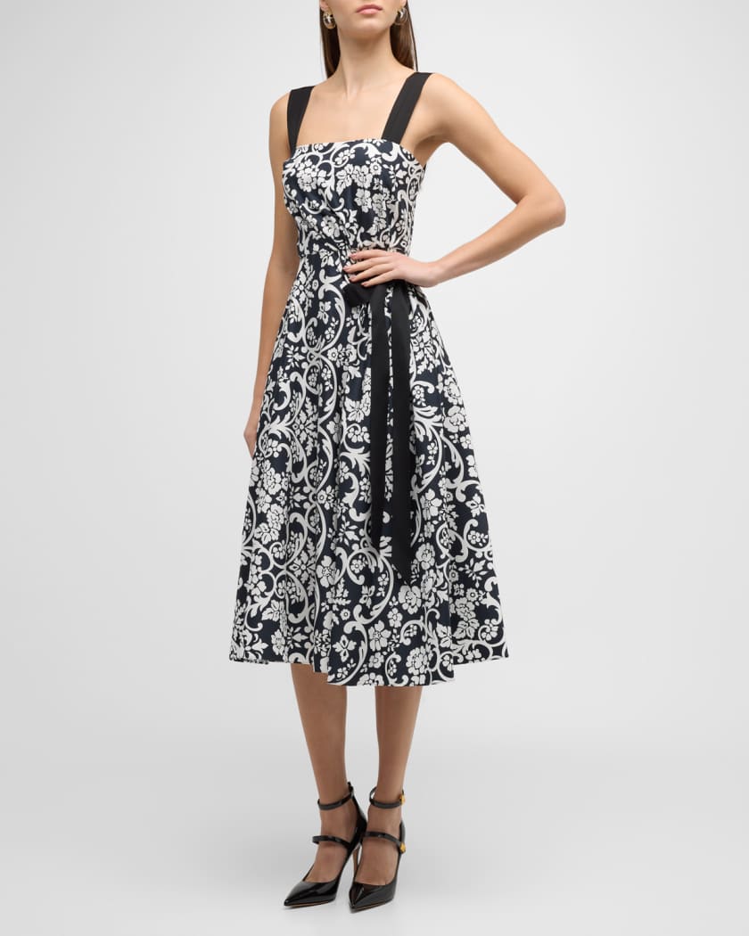 Bow twist midi discount dress