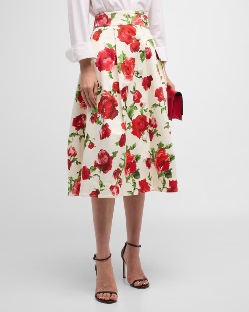 Studded Tab A-Line Mini Skirt - Women - Ready-to-Wear