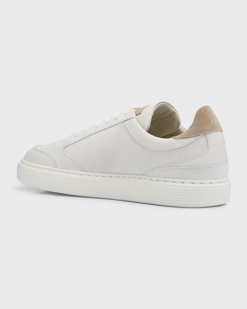 Brunello Cucinelli Men's Suede Leather Low-Top Sneakers | Neiman 