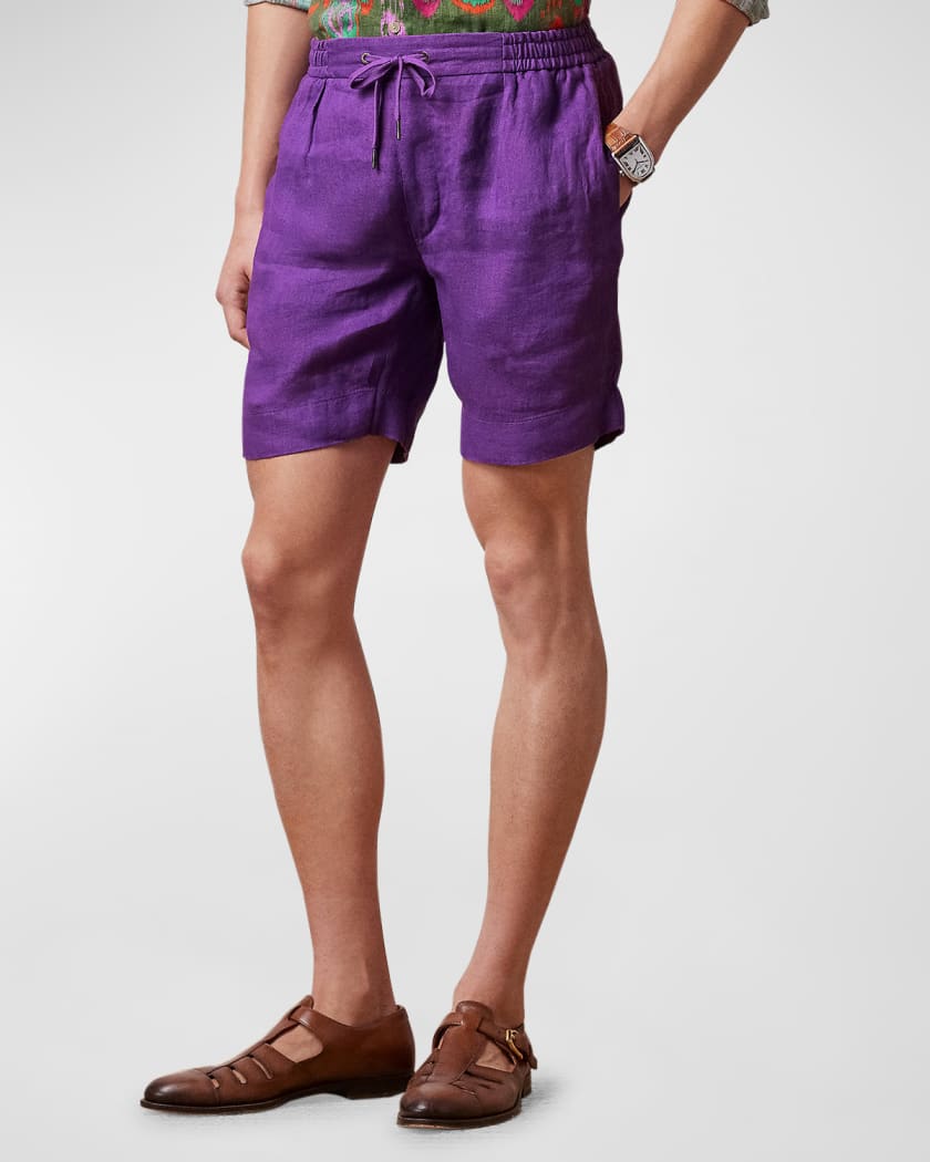 Ralph Lauren Purple Label Dorset Silk & Linen Drawstring Pants