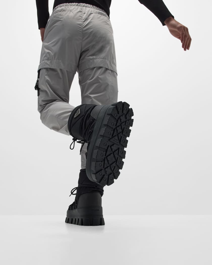 Quilted Nylon Snow Boots in White - Prada