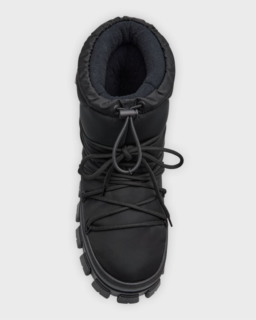 Quilted Nylon Snow Boots in White - Prada