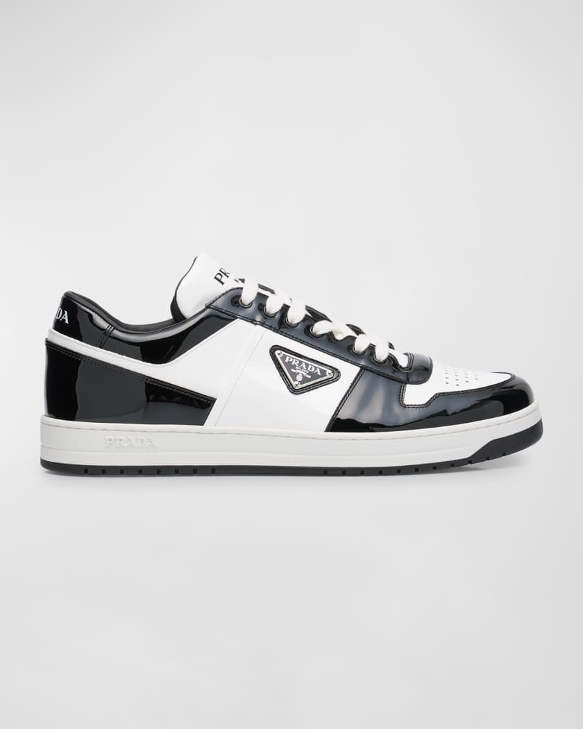 White/black Downtown Leather Sneakers