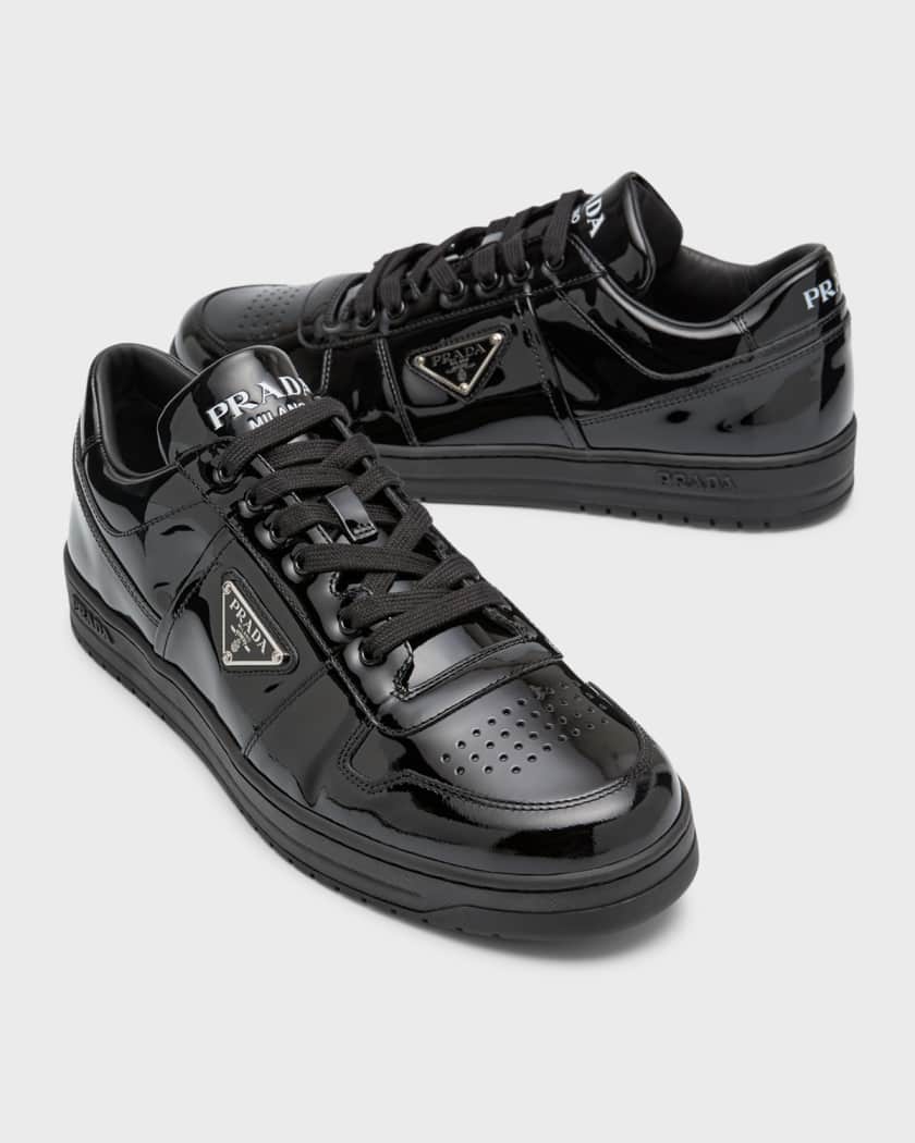 Patent leather prada sneakers hotsell