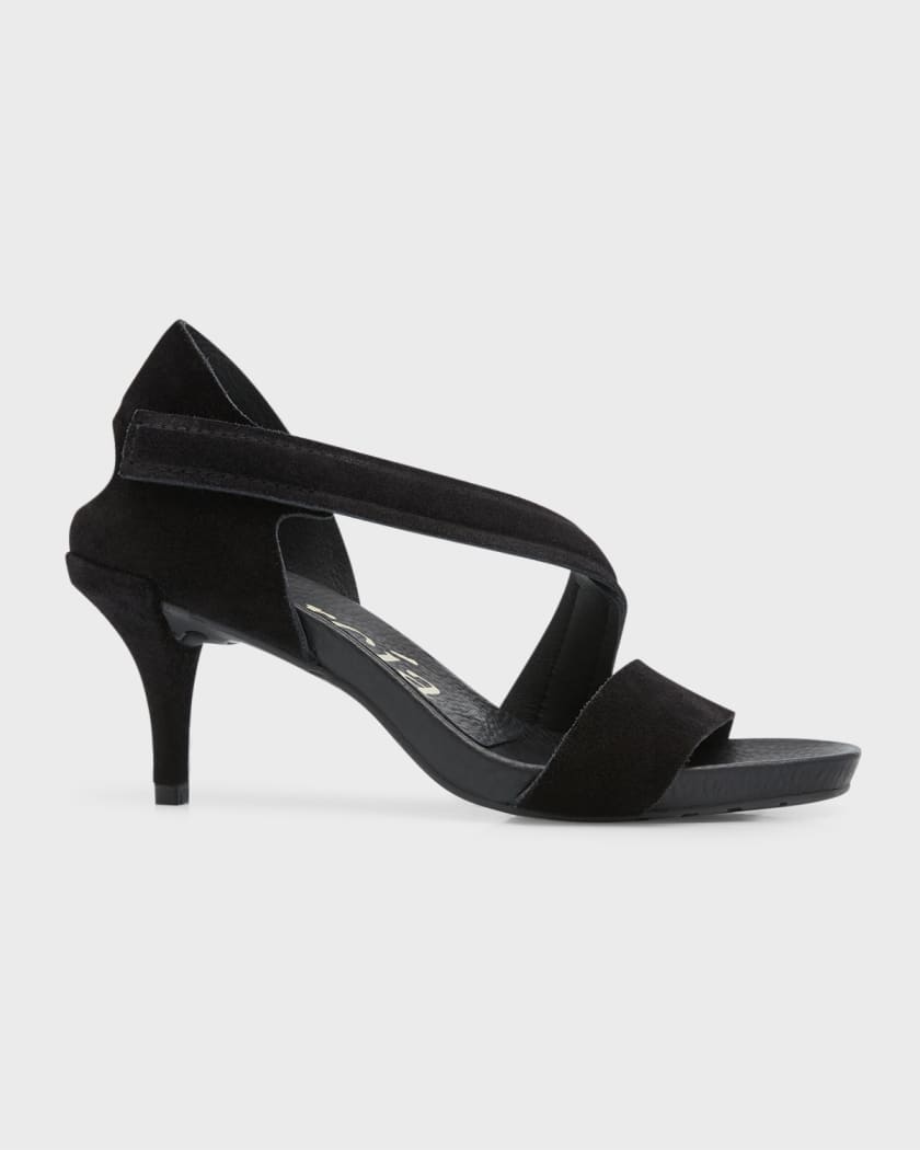 Pedro Garcia Cirine Suede Grip Strap Sandals Neiman Marcus