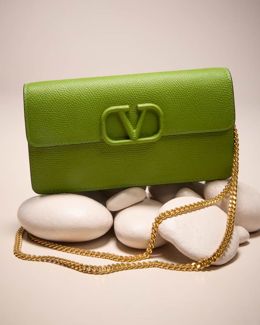 Valentino VLogo Signature Leather Wallet Crossbody Bag