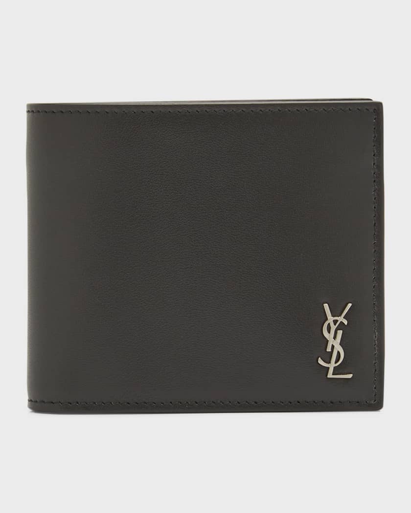 Saint Laurent Men's YSL Leather Bifold Wallet