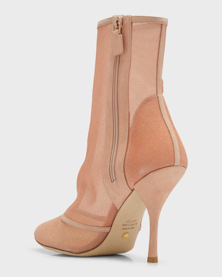 Mm6 mesh top ankle boots