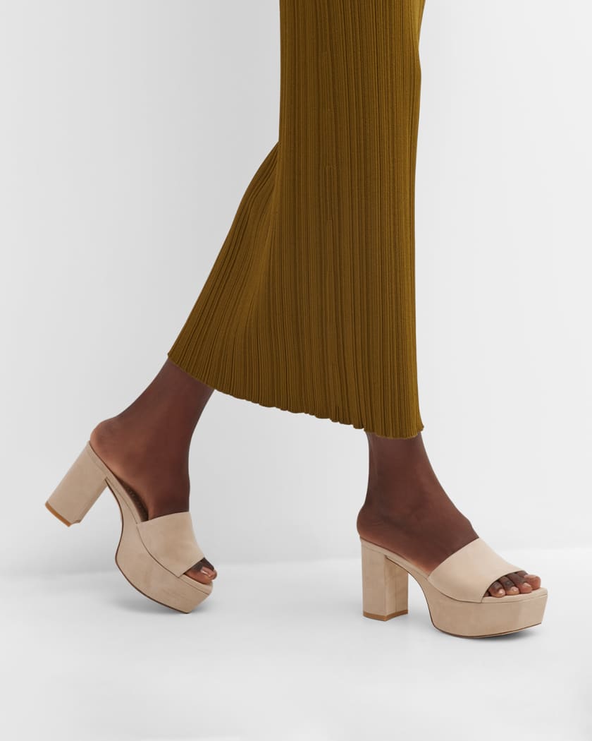 Stuart weitzman suede platform sandals hot sale