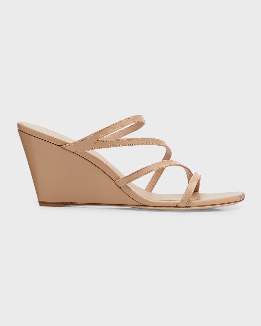 Stuart Weitzman Strapeze Four Band Wedge Sandals Neiman Marcus