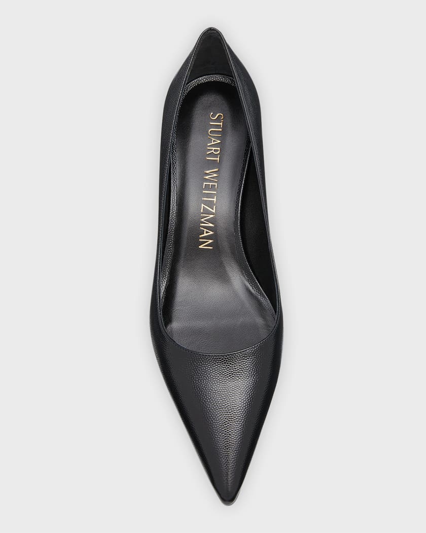 Leather kitten heel pumps new arrivals