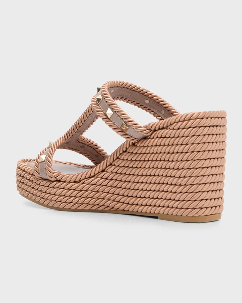 Valentino torchon espadrille wedge top
