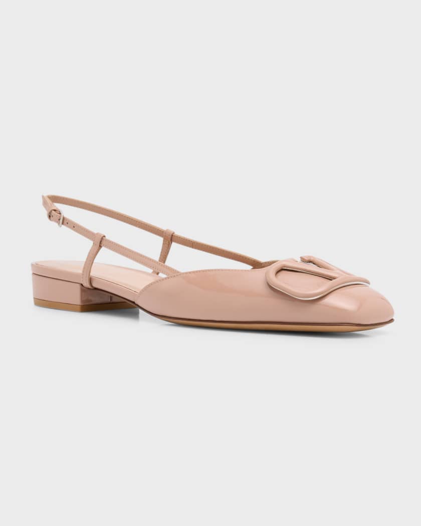 Valentino Garavani Black VLogo Ballerina Flats