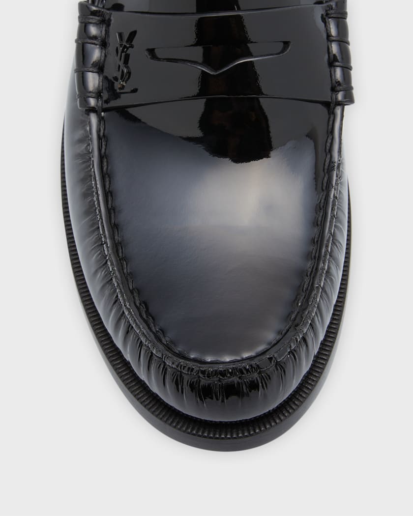 Patent leather penny sale loafers mens