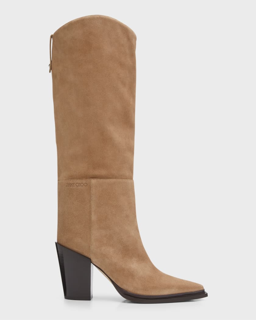 Jimmy choo suede knee high boots hot sale