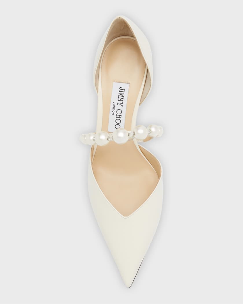 Fancy Pearl Bridal Shoes  Wedding shoes heels, Jimmy choo wedding