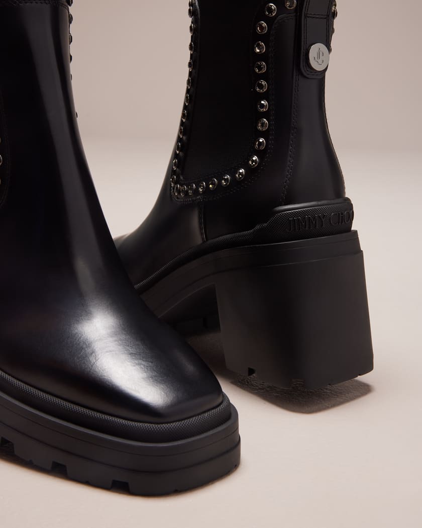 Jimmy Veronique Leather Crystal Chelsea Boots | Marcus
