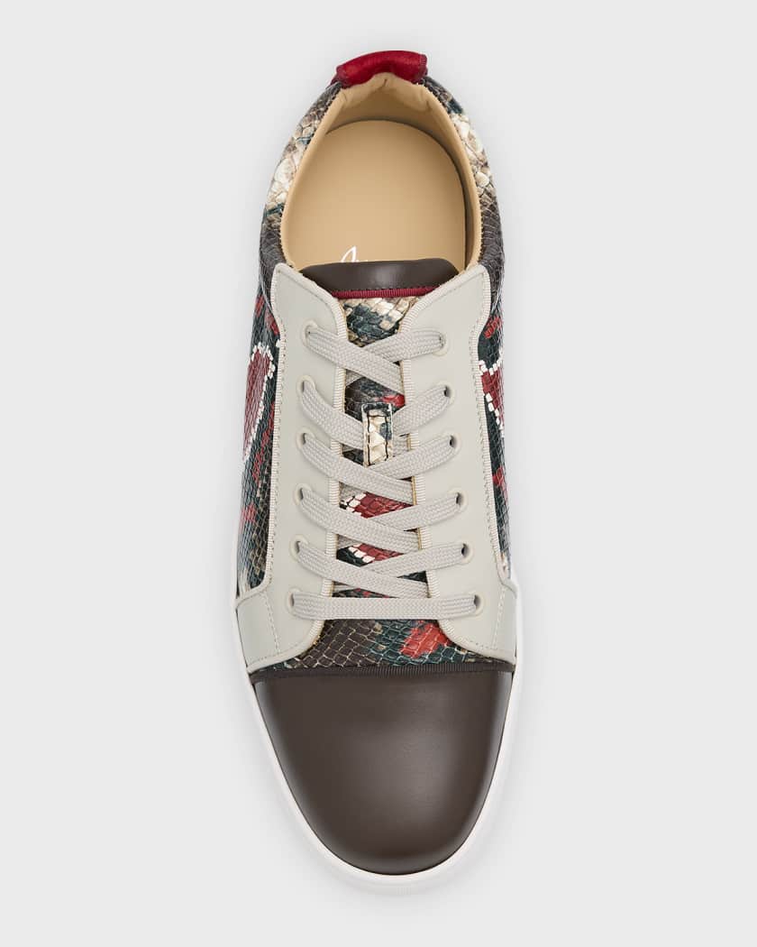 Christian Louboutin Men's Astroloubi Mesh and Leather Low-Top Sneakers